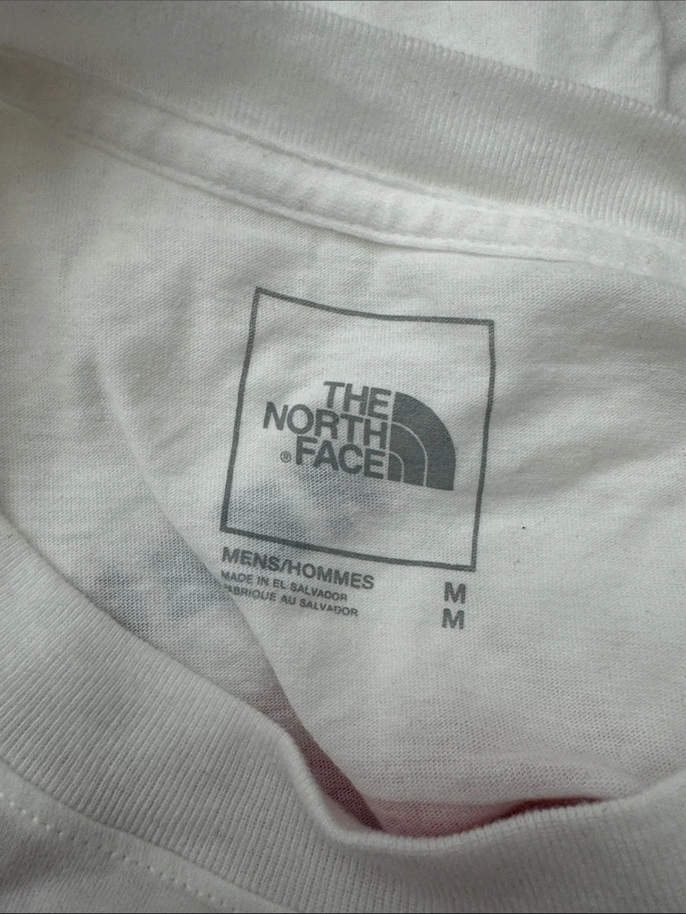 The North Face White Short Sleeve Tee with Black Logo